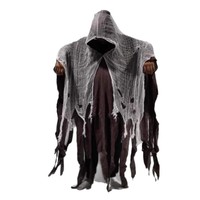 Cape de Cosplay Halloween Grim Reaper, Costume de Squelette, Cape Rétro Médiévale pour Maison Hantée, Robe d'Horreur, Tenue de Zombie Unisexe Adulte