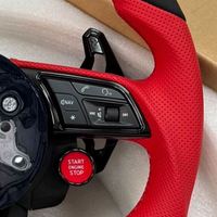 Accessoires de volant de voiture en cuir rouge personnalisés pour Audi Q7 C6 C8 A8 S6 S7 B8 B9 S3 S4 S5 A3 A4 A5 A6 A8 Q5 RS3 RS7