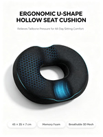 Coussin de siège antidérapant en forme de donut pour soulager la douleur, les hémorroïdes et le coccyx, idéal pour la sciatique, les chaises de bureau, la maison et les voitures, 550g, soulagement de la pression