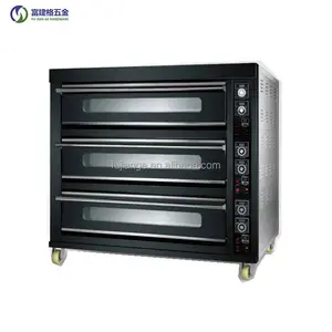 Commercieel Gebruik Bakkerij Apparatuur Roterende Oven Brood Maken Bakapparatuur Stand Oven Zwart Glazen Deur Serie Elektrische Oven