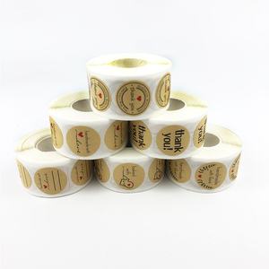 Etiquetas Decorativas de Vinilo Ecológicas Personalizadas en Rollo, con Estampado en Dorado, Diseño de Corazón, para Regalos de Navidad, Impresión CMYK - Product Image 2