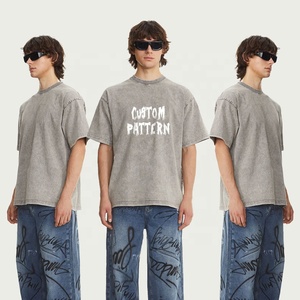 เสื้อยืดผ้าฝ้าย100% ทรงโอเวอร์ไซส์สำหรับผู้ชายวินเทจซักได้ออกแบบได้ตามต้องการโอเวอร์ไซส์ - Product Image 2