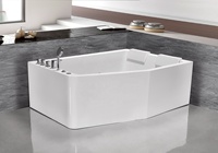 Baignoires à Jets de Massage pour 2 Personnes en Angle Neo avec Deux Dimensions pour Petits Espaces