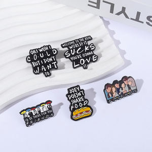 Spille in smalto dei personaggi dello spettacolo televisivo comico con ombrello per gli amici sarò lì per te spille distintivi regalo di gioielli con risvolto per I migliori amici - Product Image 2