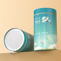 Boîte à thé en aluminium Pot rond en métal de qualité alimentaire avec couvercle pour emballage de bonbons, chocolat, biscuits, sucre et snacks