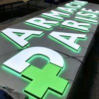 Enseignes commerciales personnalisées, lettres lumineuses LED, enseignes LED 3D en acrylique, enseignes lumineuses pour logo de marque d'entreprise, enseignes de magasin extérieures