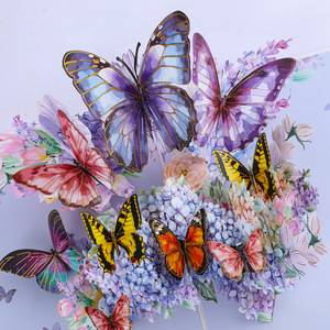 Cartes d'invitation de mariage 3D avec fleurs et papillons, cartes de vœux pour la fête des mères, la Saint-Valentin, l'anniversaire, impression UV mate - Product Image 3