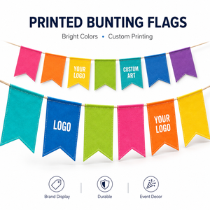 Banderoles rectangulaires personnalisées avec logo imprimé pour promotions, célébrations, publicité et présentation d'événements - Product Image 1
