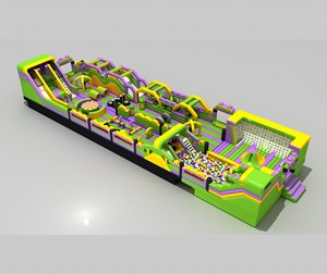 विशाल थीम पार्क खेल के मैदान मनोरंजन खेल इंफ्लेटेबल ट्रैम्पोलिन पार्क इंफ्लेटेबल बाधा कोर्स गेम - Product Image 1