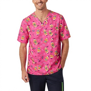 Direct Factory Customize OEM Logo Unisex <b>Tunic</b> Scrub Top Multi Colors Spa Clothing <b>Salon</b> Beautician Uniform 100% Cotton Workwear - Product Image 1
