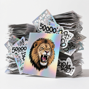UV Resist <b>Waterproof</b> Custom Logo Printed Die Cut Vinyl Holographic Stickers Reflective Hologram Sticker <b>Label</b> - Product Image 5