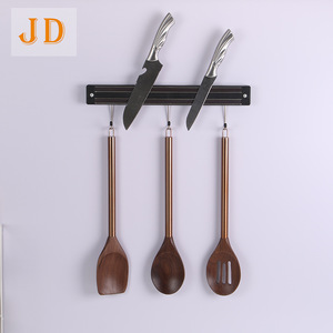 Support magnétique pour couteaux en acier inoxydable, trépied doré, fixation murale avec crochets pour rangement de cuisine - Product Image 2