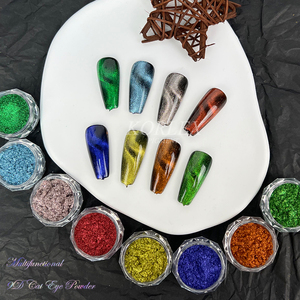 Poudre magnétique 9D haute pigmentation en titane pour nail art, vernis gel UV, résine époxy, design œil de <span class=keywords><strong>chat</strong></span> – Tendance mode - Product Image 1