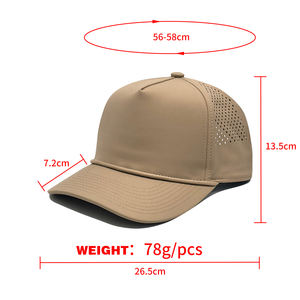 Gorra de Golf de 5 Paneles con Logotipo Personalizado, Impermeable, con Orificios Cortados con Láser, de Nailon de Secado Rápido, para <span class=keywords><strong>Hombre</strong></span> <span class=keywords><strong>y</strong></span> <span class=keywords><strong>Mujer</strong></span> - Product Image 5