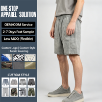 Shorts multicolores pour hommes, gris chiné délavé, avec cordon de serrage, poches latérales, coupe ample, mi-cuisse, décontractés pour l'été