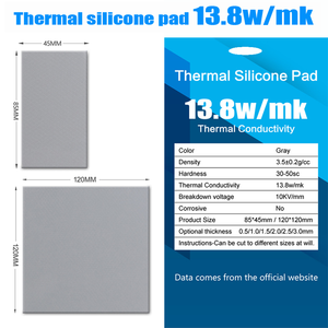 13.8w/<span class=keywords><strong>m</strong></span>.k 熱伝導性シリコンパッド 非導電性 CPU GPU グラフィックスカード 水冷 <span class=keywords><strong>M</strong></span>.2 SSD RAM ヒートシンク冷却シリコンマット - Product Image 3