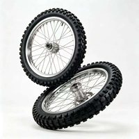 Juego de ruedas de aleación CNC Silver Tubeless Supermoto 1.60x17 2.15x17 para Sur-Ron X260 Light Bee 17