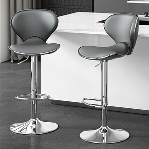 Sillas de <span class=keywords><strong>Bar</strong></span> Giratorias Ajustables con Base de Aluminio Contemporánea y Tapicería de Cuero PU para Uso en Interiores y Exteriores, Hogar, Bares y Centros Comerciales, a Precio Reducido - Product Image 6