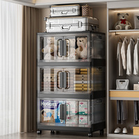 Armoire de rangement pliable de 50 cm avec organisateur en plastique et boîtes de rangement pliables, contenants de rangement imperméables en PP