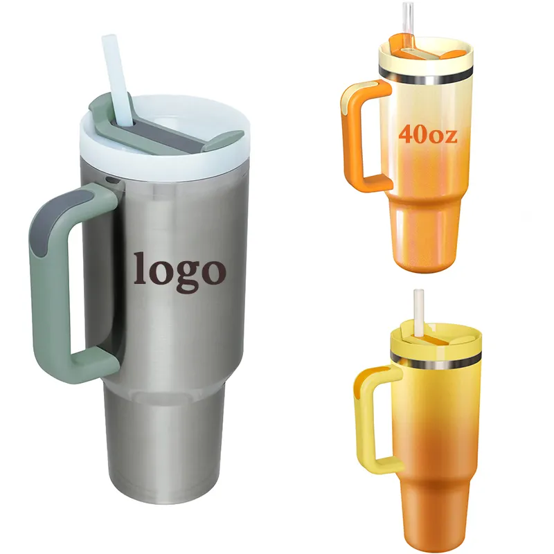 New color 1200ml quencher cups stainless steel vacuum adventure travel mug sport bottles 40oz tumbler with handle