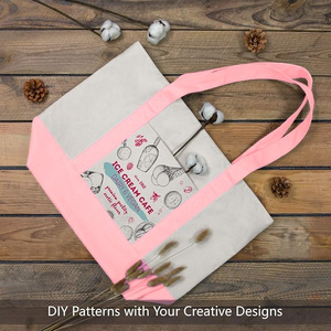 Sac fourre-tout en coton biologique recyclé personnalisé de haute qualité, sac fourre-tout en toile avec logo imprimé sur mesure - Product Image 5