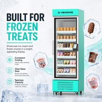 Distributeur automatique de crème glacée ZhiGou Tech 270L en acier inoxydable, contrôlé par IA, refroidissement par compresseur, écran tactile 10 pouces, basé sur le cloud