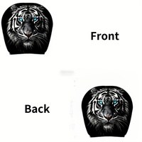 Housse d'appuie-tête de voiture motif tigre puissant, étiquette personnalisée, OEM, dropshipping, vente chaude, vente en gros directe d'usine