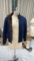 Veste en tricot légère pour homme avec fermeture éclair et doublure en fourrure complète en option, cardigan en mélange de laine pour le printemps et l'automne, vente en gros