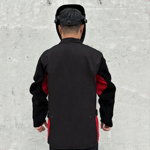 Traje de Seguridad LINCOLN, Chaqueta de Soldadura con Mangas de Cuero y Algodón Ignífugo, Ropa Protectora para Soldadores, Garantía de 1 Año - Product Image 4