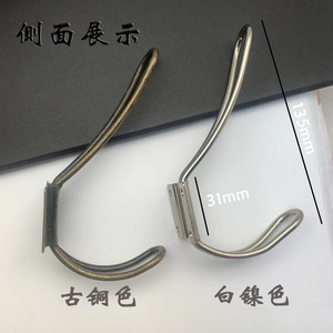 Wall Mounted <b>Hooks</b> 135mm Rust Resistant Vintage Style For <b>Coat</b> Rack And Storage Ancient Bronze <b>White</b> Nickel Color - Product Image 1