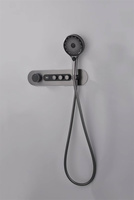Robinet de douche pour salle de bain, ensemble de douche en cuivre, douche murale moderne encastrée, douche thermostatique à effet pluie