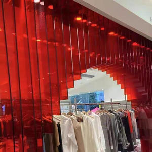 6mm/8mm/10mm Grosso Vermelho Perfurado Folha De Acrílico Painel De Vidro Orgânico para Displays Exposições Obras De Arte - Product Image 5