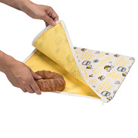 Kantong Roti Sourdough yang Dapat Digunakan Kembali, Kantong Penyimpanan Roti dari Katun Linen Lilin Lebah, Kantong Kemasan Roti dengan Tali Serut untuk Roti Buatan Rumah