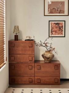 Gabinete Carmen de Estilo Moderno de Mediados de Siglo, Gabinete de Almacenamiento Lateral de Madera Sólida para Muebles del Hogar, Estilo Retro - Product Image 2