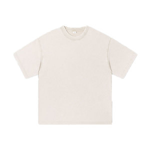 เสื้อยืดคอกลมแบบสวมหัวสำหรับผู้ชายเสื้อ300GSM ผ้าฝ้าย100% ไซส์ใหญ่พิเศษพิมพ์โลโก้แบบกำหนดเอง - Product Image 1