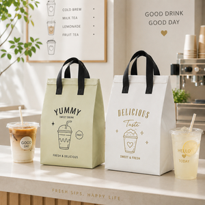 Reusable Thermal Carrier Cooler Bag Aluminum Foil Nonwoven Fabric for Bakery Insulation Chocolate Cake Delivery Cooler Bag - Product Image 2