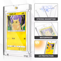 Porte-cartes magnétique One Touch, Étui protecteur transparent pour cartes à collectionner avec aimant à pression, Étui à fente encastrée