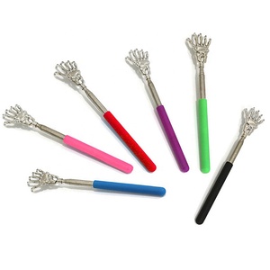 Herramienta de masaje telescópico de acero inoxidable de Metal, masajeador de manos telescópico extensible portátil con asas de goma, 6 colores - Product Image 1