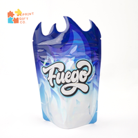 Sac en mylar personnalisé imprimé de logo pour le stockage de bonbons laminés scellables sacs en plastique écologique en mylar de 3.5g de nicotin à l'épreuve des enfants