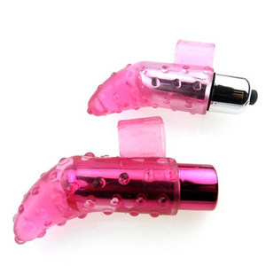 Masajeador de punto G Butt Plug lengua vibrador gelatina pezón estimulador de clítoris dedo manga juguetes sexuales para mujeres lesbianas - Product Image 1