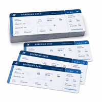 Carte d'embarquement aéroportuaire en carton thermique personnalisée de haute qualité avec impression par estampage à chaud pour compagnies aériennes – Vente en gros