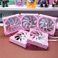 Ventilateurs de refroidissement pour PC de jeu sans fil 120 mm Super ARGB Macho Pink Prism 9PRO NPC, silencieux, avec connecteur LED 5V 3 broches en plastique