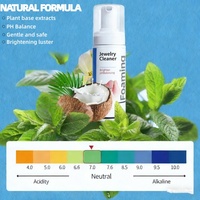 Solution de nettoyage pour bijoux Diamant Or Argent 100ml Certifié ISO 9001 Nettoyant moussant naturel pH neutre non toxique Sans rinçage Durée 3 ans