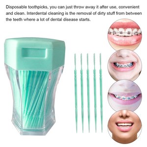 200 bâtonnets de dentifrice en plastique à double extrémité, outil de nettoyage des dents, soins bucco-dentaires, bâtonnets de dentifrice - Product Image 2