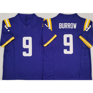 2025 Louisiana bordado Universidad Jersey 9 Joe Burrow 2 Kyren Lacy 5 Jayden Daniels cosido hombres corto transpirable limitado - Product Image 2