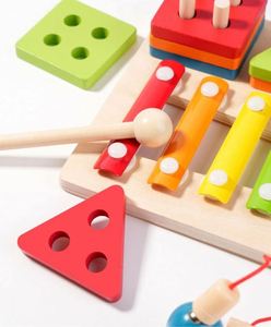 Jeu de pêche magnétique CPC CE pour enfants, reconnaissance des couleurs et des formes, jouets en bois à empiler et à trier - Product Image 5