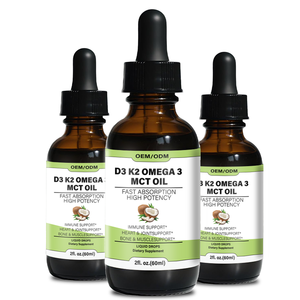 Gocce Orali di Vitamina <span class=keywords><strong>D3</strong></span> K2 per Ossa Forti e Cuore Sano, Assorbimento Rapido, Olio MCT Omega-3, Migliora l'Immunità per Adulti - Product Image 3