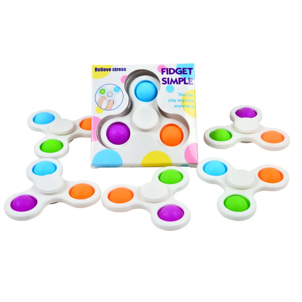 रंगीन पॉप उंगली Fidget खिलौने पुश पॉप विरोधी तनाव सरल Fidget स्पिनर Decompression के Gyro प्रेस Fidget स्पिनर