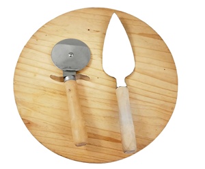 Thép không gỉ bánh pizza cắt và vòng bánh Pizza cắt Board Set - Product Image 3