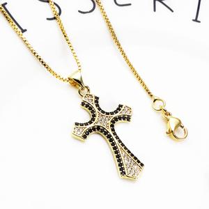 2025ใหม่สร้อยคอทองคำเก๋ไก๋ประดับจี้เพทายคิวบิกเซอร์โคเนียเซอร์โคเนีย - Product Image 1